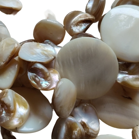 • Mother of Pearl Five Strand Necklace • - Picture 11 of 13